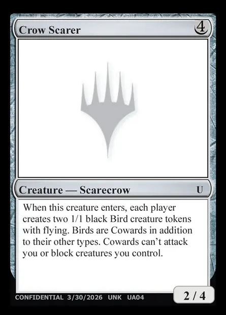 Crow Scarer, Magic card UNK UA02 — Unknown Event set