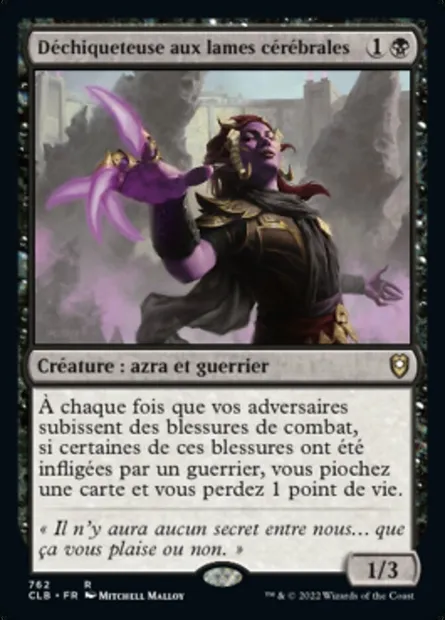 Déchiqueteuse aux lames cérébrales, carte Magic CLB 762 — extension Commander Légendes : la bataille de la Porte de Baldur
