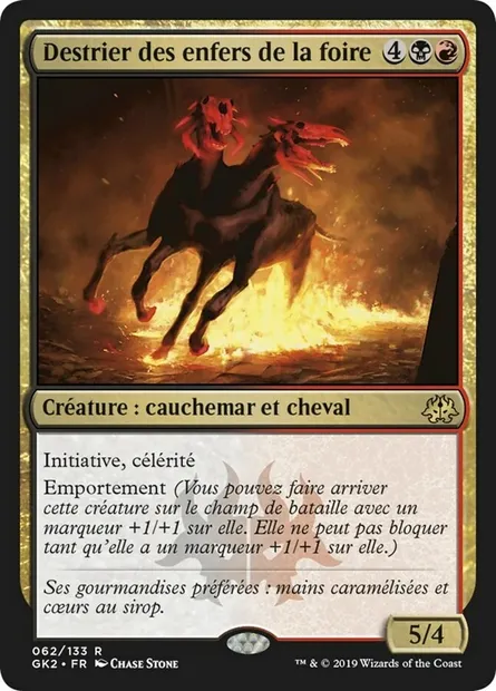 Destrier des enfers de la foire, carte Magic GK2 62 — extension RNA Guild Kit