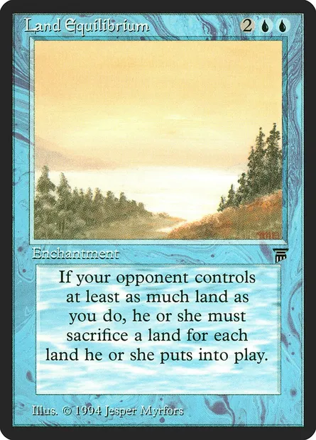 Land Equilibrium, Magic card LEG 64 — Legends set