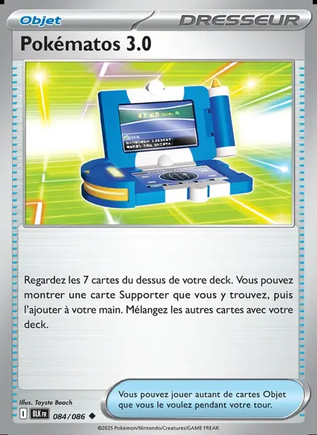 Pokématos 3.0, carte Pokémon BLK 084 — extension Foudre Noire