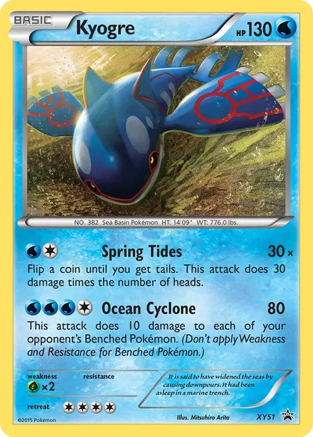 Kyogre, Pokémon card XY 51 — XY Black Star Promos set