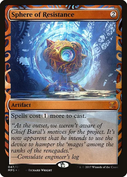 Sphere of Resistance, Magic card MPS 47 — Kaladesh Inventions set