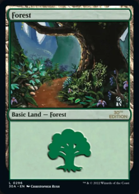 Forêt, carte Magic 30A 296 — extension 30th Anniversary Edition