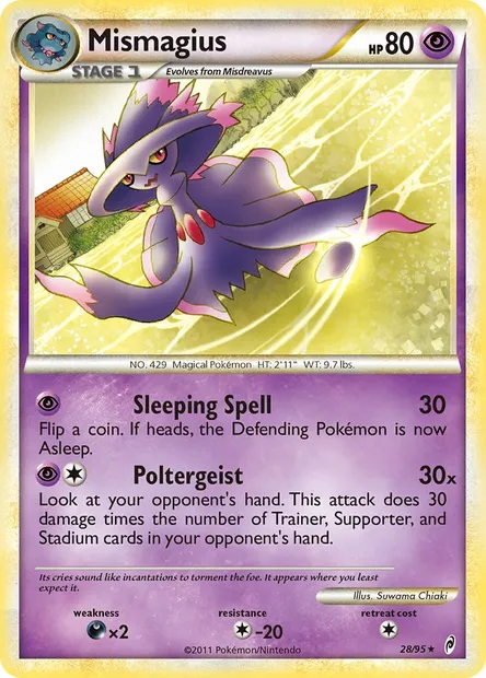 Mismagius, Pokémon card CL 28 — Call of Legends set