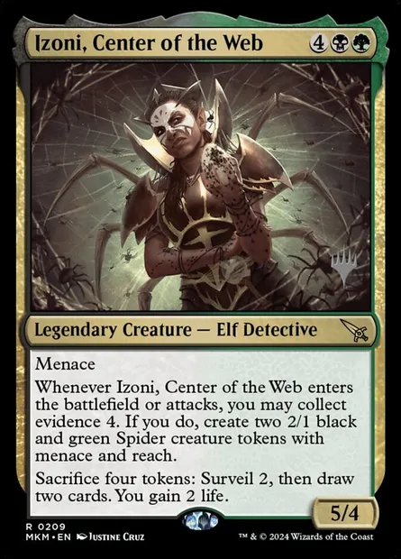 Izoni, centre de la toile, carte Magic PMKM 209p — extension Murders at Karlov Manor Promos