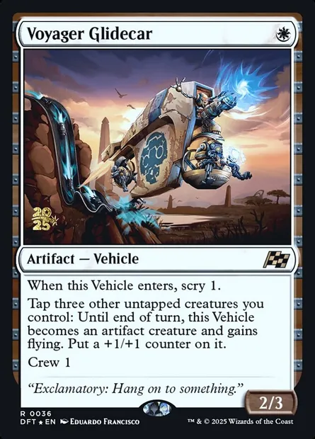 Voyager Glidecar, Magic card PDFT 36s — Aetherdrift Promos set