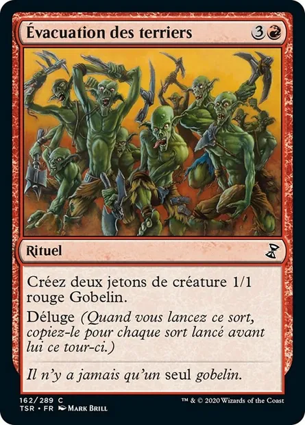 Évacuation des terriers, carte Magic TSR 162 — extension Spirale Temporelle Remastered