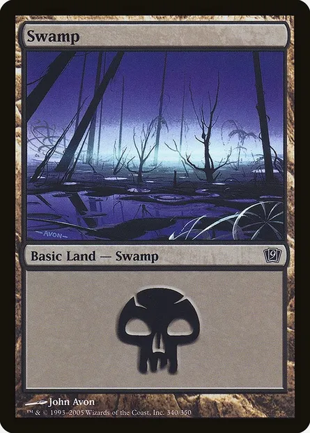 Swamp, Magic card 9ED 340★ — Ninth Edition set