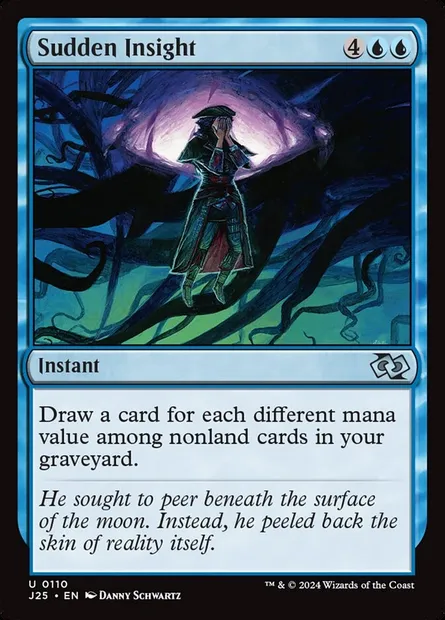 Sudden Insight, Magic card J25 110 — Foundations Jumpstart set