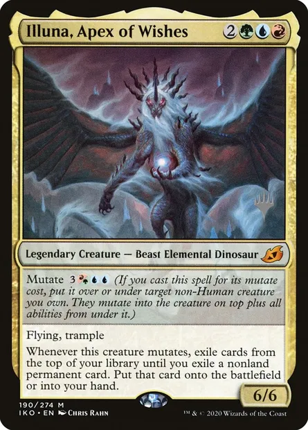 Illuna, Zénith des souhaits, carte Magic PIKO 190p — extension Ikoria: Lair of Behemoths Promos