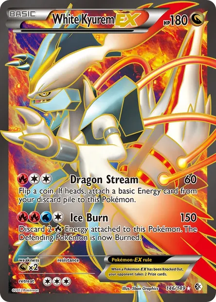 White Kyurem-EX, Pokémon card BCR 146 — Boundaries Crossed set
