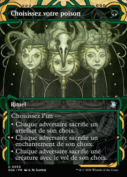 Choisissez votre poison, carte Magic SOA 55 — extension Secrets of Strixhaven Mystical Archive