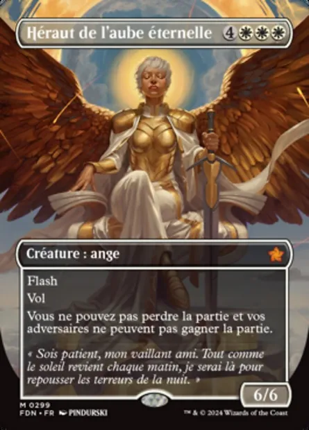 Héraut de l'aube éternelle, carte Magic FDN 299 — extension Foundations