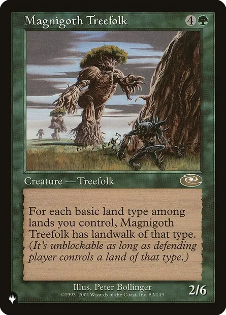 Magnigoth Treefolk, Magic card PLS 82 — The List set