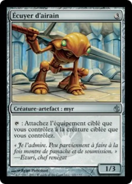 Écuyer d'airain, carte Magic MBS 101 — extension Mirrodin assiégé