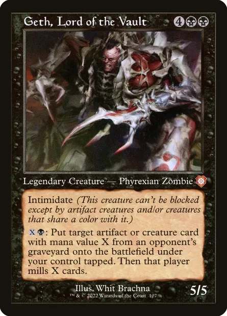 Geth, Lord of the Vault, Magic card BRC 107 — The Brothers' War Commander set