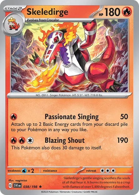 Skeledirge, Pokémon card SVI 038 — Scarlet & Violet set