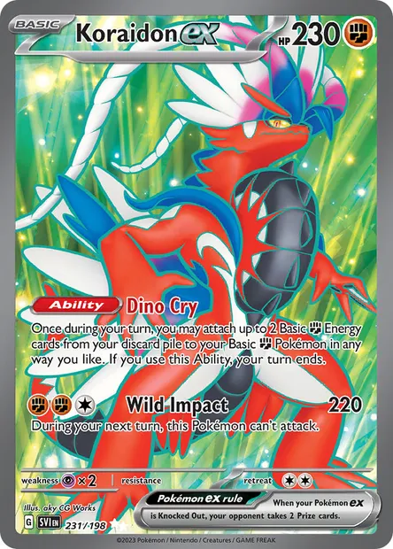 Koraidon ex, Pokémon card SVI 231 — Scarlet & Violet set