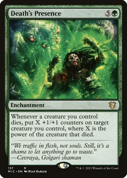 Death's Presence, Magic card MIC 137 — Midnight Hunt Commander set
