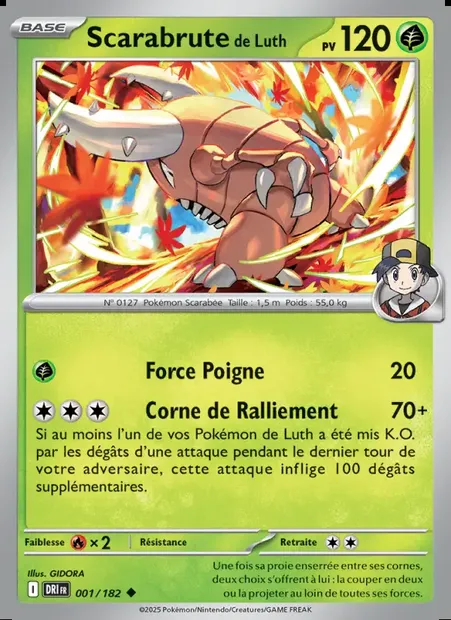 Scarabrute de Luth, carte Pokémon DRI 001 — extension Rivalités Destinées