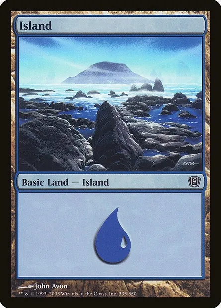 Island, Magic card 9ED 335★ — Ninth Edition set