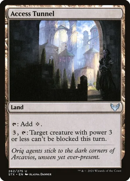 Access Tunnel, Magic card STX 262 — Strixhaven: School of Mages set