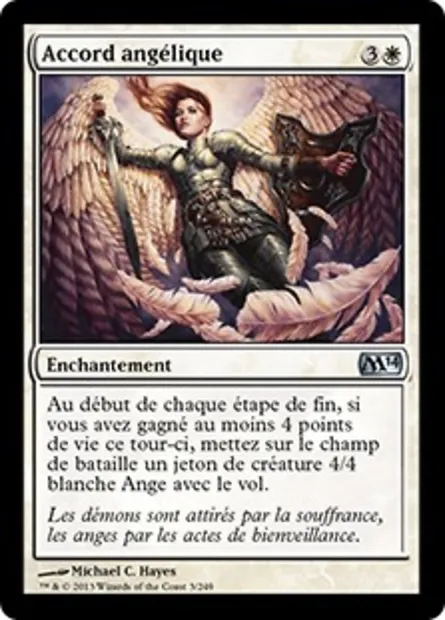 Accord angélique, carte Magic M14 3 — extension Magic 2014