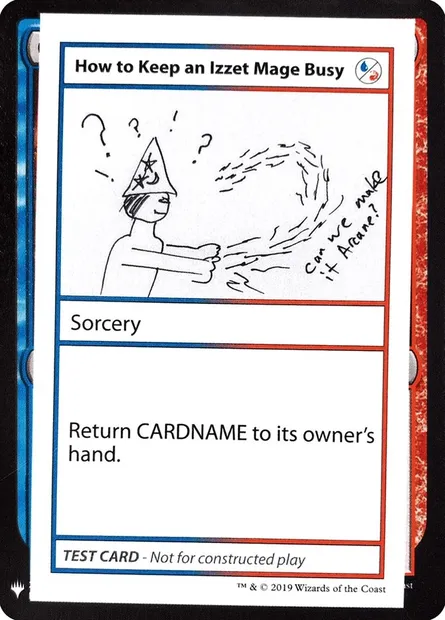 How to Keep an Izzet Mage Busy, Magic card CMB1 93 — Mystery Booster Playtest Cards 2019 set