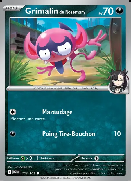 Grimalin de Rosemary, carte Pokémon DRI 134 — extension Rivalités Destinées
