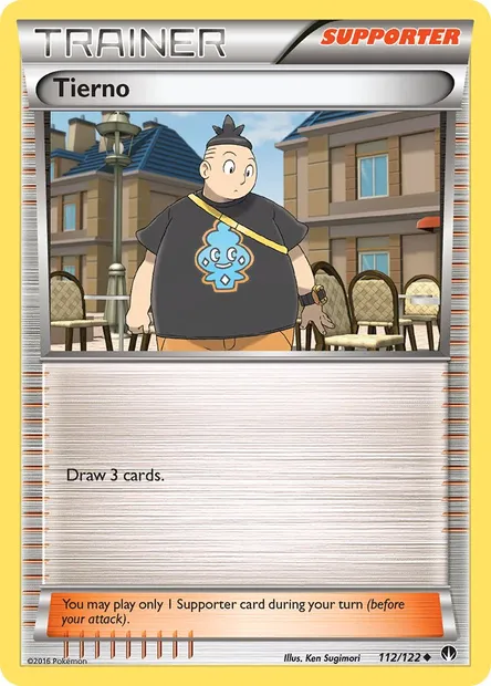 Tierno, Pokémon card BKP 112 — BREAKpoint set