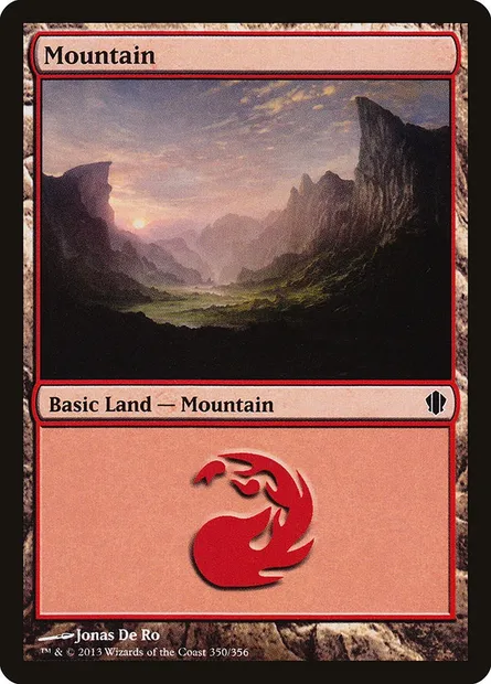 Mountain, Magic card C13 350 — Commander 2013 set