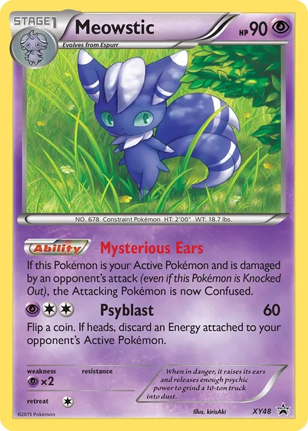 Meowstic, Pokémon card XY 48 — XY Black Star Promos set