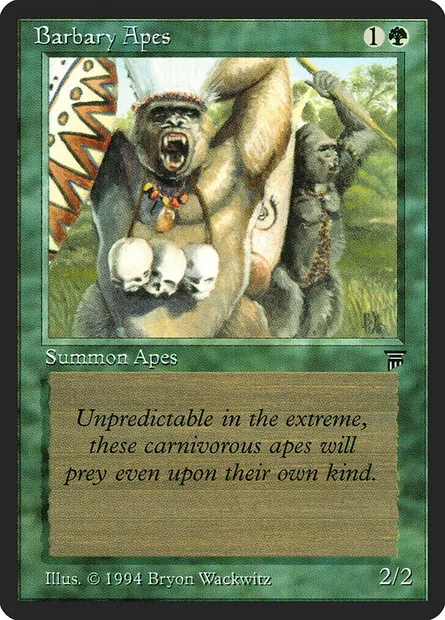 Barbary Apes, carte Magic LEG 176 — extension Legends