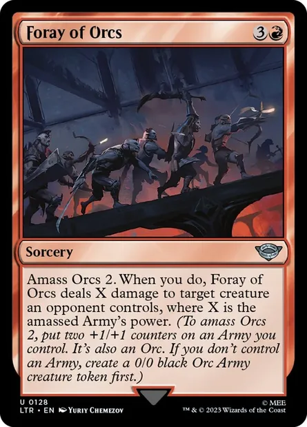 Foray of Orcs, Magic card LTR 128 — The Lord of the Rings: Tales of Middle-earth set
