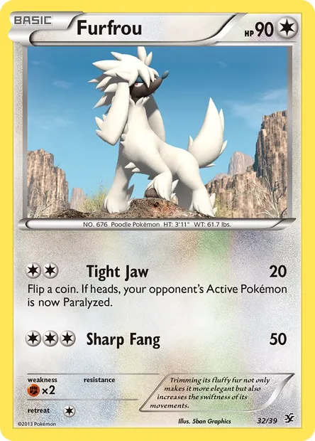 Furfrou, Pokémon card KSS 32 — Kalos Starter Set set