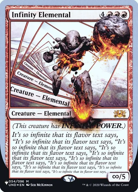 Infinity Elemental, carte Magic ULST 29 — extension The List (Unfinity Foil Edition)