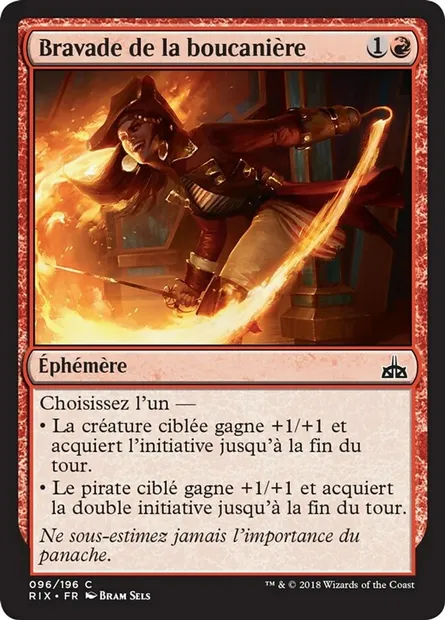 Bravade de la boucanière, carte Magic RIX 96 — extension Les combattants d'Ixalan