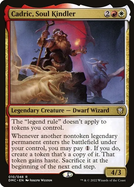 Cadric, Soul Kindler, Magic card DMC 10 — Dominaria United Commander set