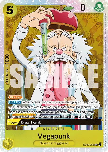 Vegapunk, One Piece card EB02-056 — Anime 25th Collection set