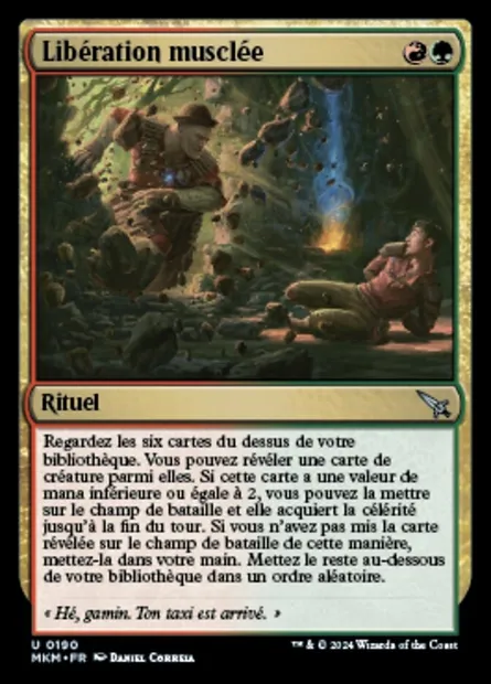 Libération musclée, carte Magic MKM 190 — extension Murders at Karlov Manor
