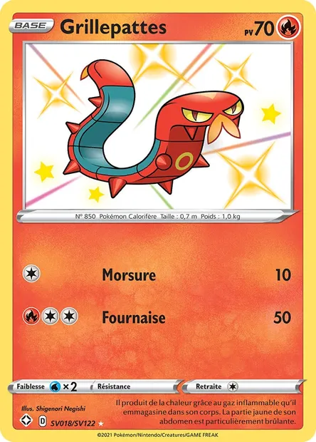 Grillepattes, carte Pokémon SHF SV018 — extension Destinées Radieuses