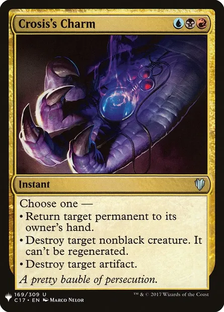 Crosis's Charm, Magic card PLST C17-169 — The List set