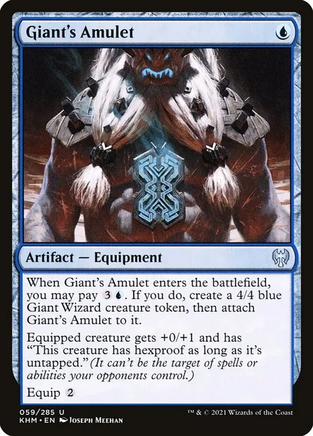 Giant's Amulet, Magic card KHM 59 — Kaldheim set
