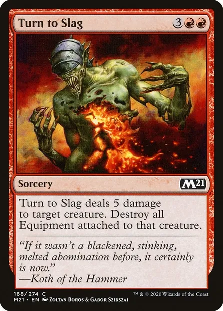 Turn to Slag, Magic card M21 168 — Core Set 2021 set