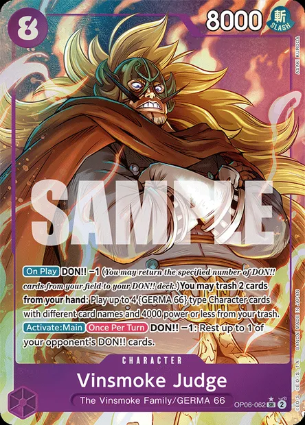 Judge Vinsmoke, carte One Piece OP06-062 — extension ONE PIECE CARD THE BEST