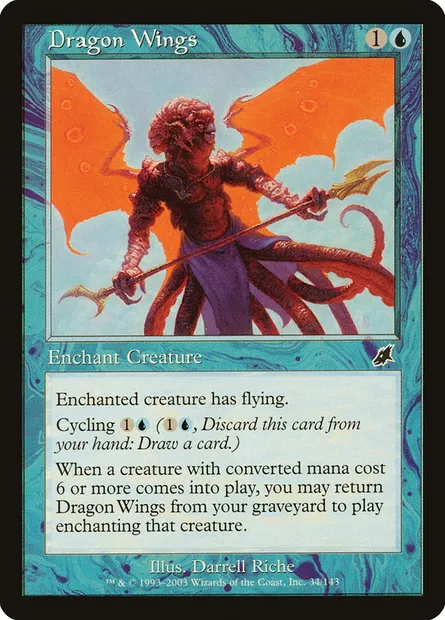 Ailes du dragon, carte Magic SCG 34 — extension Fléau