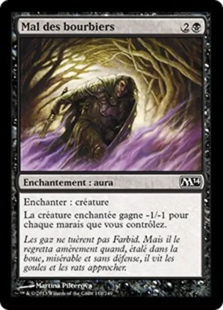 Mal des bourbiers, carte Magic M14 110 — extension Magic 2014
