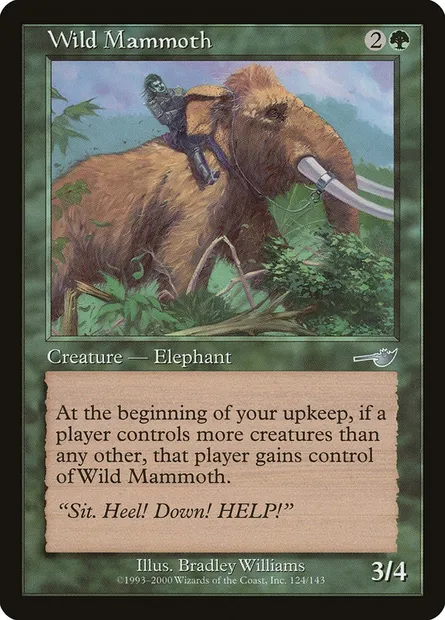 Wild Mammoth, Magic card NEM 124 — Nemesis set