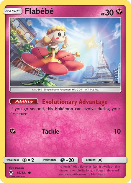 Flabébé, Pokémon card FLI 83 — Forbidden Light set